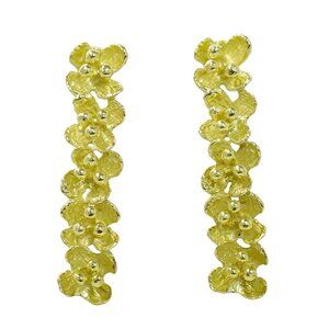 AK Collection Flower 750 Yellow Gold Stud Earrings 2.6g